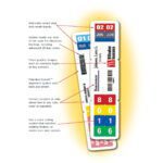 The Smead WaterGuard Label 8, 6-Up Sheet (02490) features multi-colored tabs with color-coded year/month bands, 2D barcodes, icons, patented alignment, and customizable text or symbols—ideal for coordinating with existing folders or creating a new organization system.
