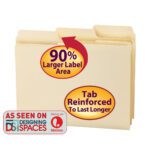 Smead SuperTab® File Folders, featuring oversized reinforced 1/3-cut tabs and a 90% larger label area for durability, were showcased on Designing Spaces on Lifetime.