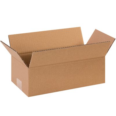 1254.jpg An open, empty MH-USA 12 x 5 x 4 long corrugated box with extended flaps sits against a white backdrop. This rectangular brown box comes in a practical bundle of 25, perfect for versatile storage and shipping needs.