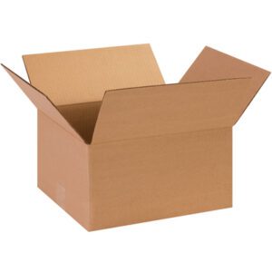 With its flaps extended outward against a plain white background, the MH-USA 13 x 11 x 7 corrugated box epitomizes functionality as an empty but sturdy container, perfect for packing or shipping in bundles of 25.
