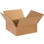 The MH-USA 14 x 14 x 5 Flat Corrugated Boxes are open cardboard boxes with outward flaps. Made of sturdy material, they are perfect for shipping and storage. Sold in bundles of 25, ensuring you have plenty for various needs.