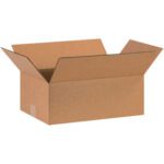 An open MH-USA 16 x 10 x 6 corrugated box with outward flaps from a bundle of 25 sits against a white background.