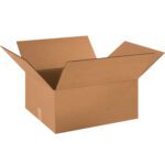 An MH-USA 18 x 16 x 8 corrugated box, crafted from sturdy brown material, rests open with flaps extended against a white background. Perfect for packing items, it comes in bundles of 25.