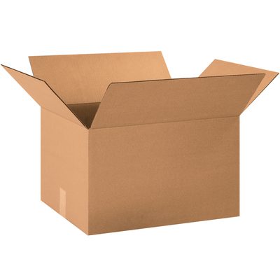 201512.jpg An MH-USA 20 x 15 x 12 corrugated box with its flaps folded outward is shown against a plain white background.