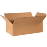 An open, unmarked MH-USA 24 x 12 x 8 corrugated cardboard box with outward flaps, simple and brown, offers a bundle of possibilities.
