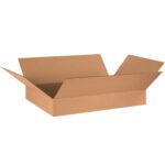 The MH-USA 29 x 17 x 5 Corrugated Boxes, bundled in sets of 15, are open and empty with outward-spread flaps, made from strong brown corrugated material, and set against a plain white background.