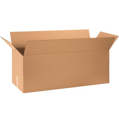 321212.jpg An open MH-USA 32 x 12 x 12 long corrugated box with flaps extended outward sits against a white background. The empty box looks new, made from sturdy corrugated material, ideal for securely packaging items. (20/Bundle).