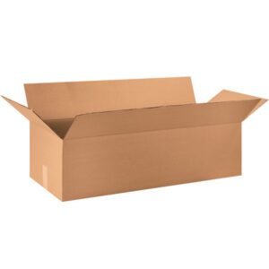 The MH-USA 36 x 14 x 10 corrugated boxes (15 per bundle) are displayed open and empty with flaps extended against a white background, highlighting their sturdy design—ideal for all your packaging needs.