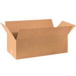 The MH-USA 36 x 20 x 15 Corrugated Boxes (10/Bundle) are shown with flaps extended against a white background, highlighting their versatility and durability, making them ideal for all your packing needs.