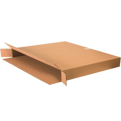 36530FOL.jpg A flat MH-USA 36 x 5 x 30 side-loading cardboard box, with partially extended flaps, lies on a light background. Its simple rectangular design is ideal for packaging and is conveniently offered in bundles of 20.