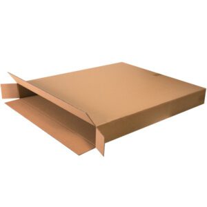 A flat MH-USA 36 x 5 x 42 Side Loading Box from a bundle of five is open on a white background.