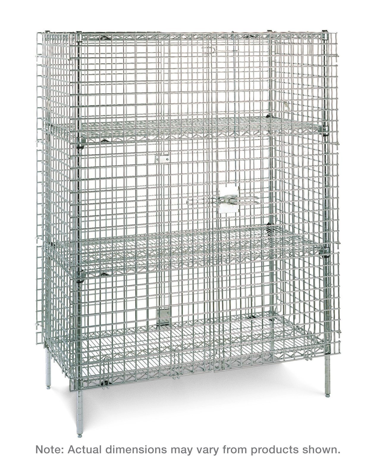 Metro SEC56C Super Erecta Stationary Security Shelving Unit with 2 Intermediate Shelves, Chrome, 27.25" x 62.5" x 66.8125"
