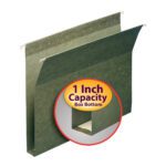 The Smead Hanging Box Bottom File Folder (64239) offers a reinforced 1 expansion and sturdy metal hooks, ideal for efficient document organization. Available in a set of 25 per box.