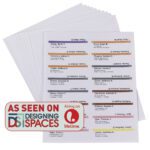 Sheets of name badges from the Smead Viewable Labeling System feature vibrant colors, a As Seen On Designing Spaces logo with the Lifetime network symbol, and are compatible with Ink-Jet and Laser Printers (64915).