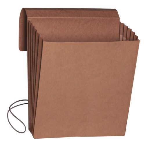 71109A.jpg The Smead Wallet (71109) is a letter-size accordion file folder in Redrope, with 5-1/4 expansion. It features expandable pockets and a flap and cord closure for efficient document organization, sold as 10 per box.