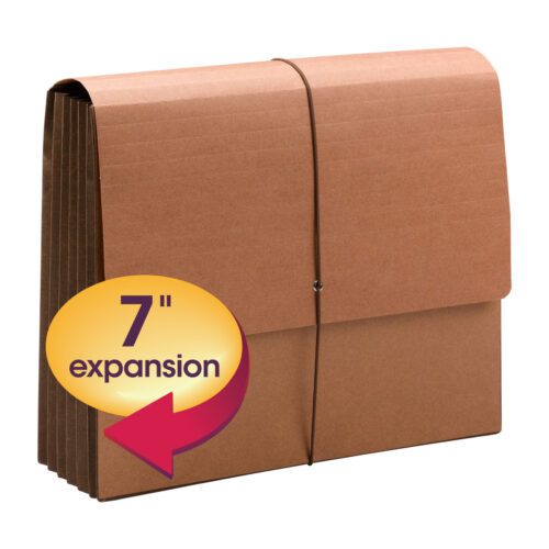 71165_01.jpg The Smead TUFF Wallet (71165) is an extra wide letter-size accordion folder made of durable Redrope. It expands to 7 and features a flap with cord closure, available in a 5-pack box for efficient organization.