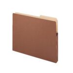 The Smead File Pocket, with a 1-3/4 expansion and 2/5-cut tab in the right position, stands upright against a white background, revealing its beige interior.