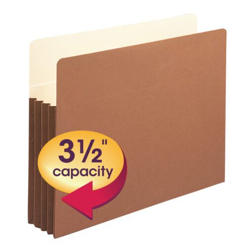 73264_01.jpg The Smead File Pocket, made from durable redrope material, features a 3-1/2 expansion with an open design for organizing documents and a straight-cut tab for easy labeling.