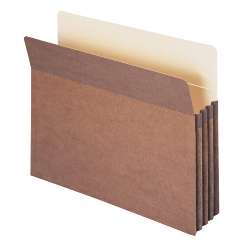 Redrope Smead File Pocket with straight-cut tab, guide height, and 3-1/2 expansion ideal for organizing documents. The front flap is designed to allow easy visibility of tabbed dividers.