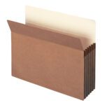 The Smead File Pocket, letter size, features a 5-1/4 expansion with accordion-style sides and a straight-cut tab on top.