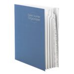 The Smead Desk File/Sorter (89294) features 31 dividers for letter-size documents and expandable sections labeled 1 to 31, ideal for organizing papers by day. Available in blue.