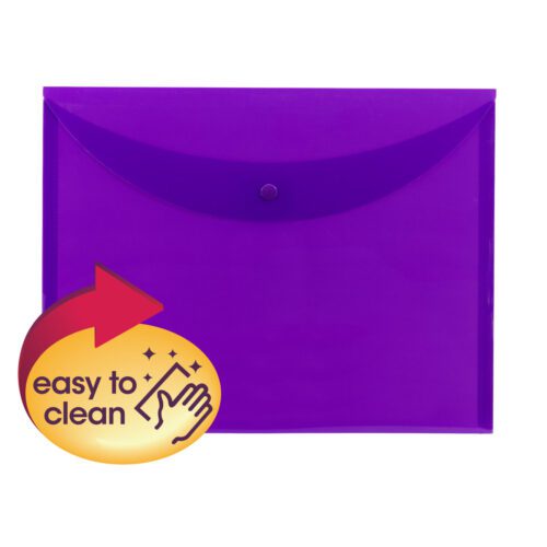 89684_WB1.jpg The purple Smead Project Envelope, model 89684, is a letter-size top-load design with a snap closure. It features a graphic with an easy to clean arrow and hand icon in yellow and black on the bottom left, perfectly blending convenience and style for your organizational needs.