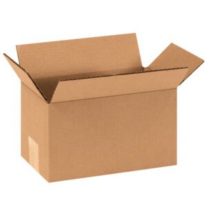 The MH-USA 9 x 5 x 5 corrugated boxes, available in bundles of 25, are sturdy and reliable with extended flaps ideal for shipping or storage needs, set against a plain white background.