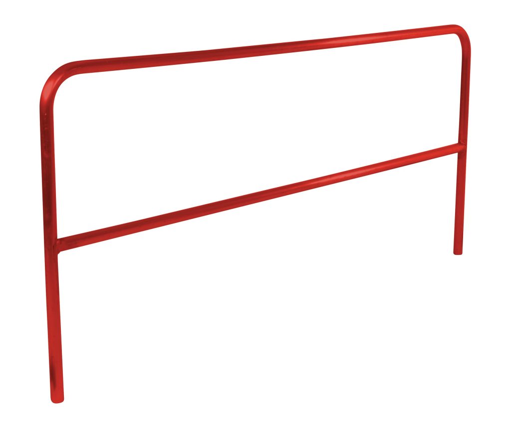 Aluminum Pipe Safety Railing 120 In Red