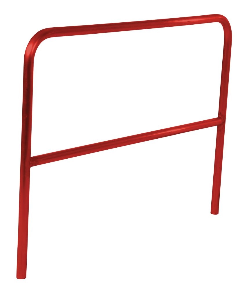 Aluminum Pipe Safety Railing 60In L-Red