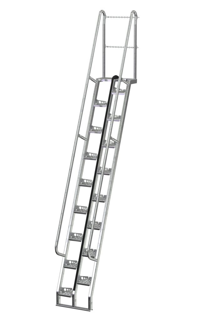 Galvanized Alternate Tread Stair 68 Degree