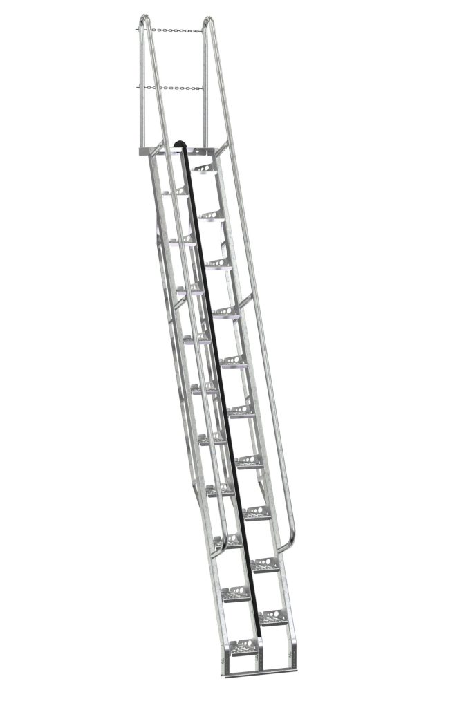 Galvanized Alternate Tread Stair 68 Degree