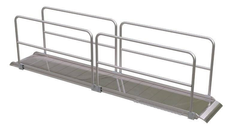 AWR-28-14A-HR_A.jpg The Vestil Alum Walk Ramp Handrail Overlap 168 x 28 inches offers sturdy handrails on both sides, a smooth flat surface, and is designed for easy overlapping to provide convenient access over small gaps or height changes.