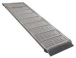 The Vestil Alum Grip-Strut Walk Ramp 39.38 X 120.25 offers a textured aluminum surface for superior traction, providing excellent length and structure for effortless and dependable equipment or vehicle loading.