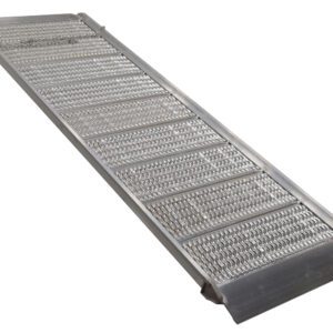 The Vestil Alum Grip-Strut Walk Ramp 39.38 X 120.25 offers a textured aluminum surface for superior traction, providing excellent length and structure for effortless and dependable equipment or vehicle loading.