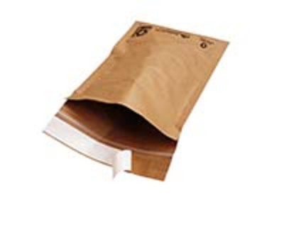 B813SS.jpg The 7 x 9 Kraft Lbs0 Paper Padded Mailers, shown on a white background, feature visible interior lining. With a peel-and-seal adhesive strip for secure closure, they are curbside recyclable and available in cases of 250.