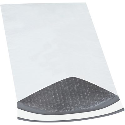 B834.jpg The MH-USA 9 1/2 x 14 1/2 Bubble Lined Poly Mailer features an open flap revealing protective bubble wrap, a smooth outer texture, and a slightly curved bottom corner for robust design, providing versatile mailing solutions. Available in a convenient case of 100.