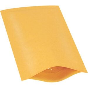 The 4 x 8 Kraft Lbs000 Heat-Seal Bubble Mailers offer a secure open flap and bubble-lined interior for safe mailing. Sold in cases of 500, they ensure your packages are protected during transit.