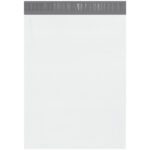 MH-USA 14 1/2 x 19 Poly Mailers with Tear Strip (500/Case) embody simplicity and practicality like a plain white paper with a gray header, offering a clean slate and easy use.