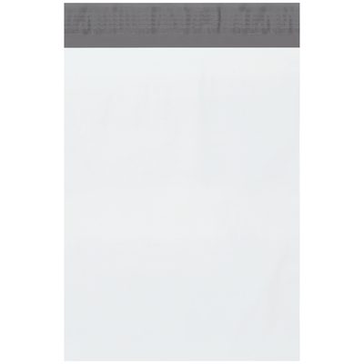 B869.jpg The MH-USA 9 x 12 Poly Mailers (1000/Case) are plain white with a secure black adhesive strip at the top, offering simplicity and functionality.