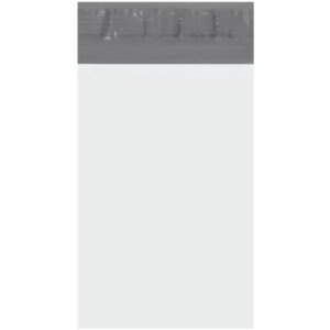 The MH-USA 6 x 9 Poly Mailers in a 100 Pack feature a gray adhesive strip for secure mailing and a convenient tear strip across their clean white backdrop.