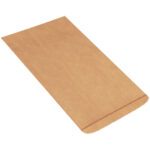 A brown paper bag lies flat on a white background, with a diamond pattern texture and serrated edge. It resembles the MH-USA 7 1/4 x 12 Lbs1 Nylon Reinforced Mailers (1000/Case), effortlessly blending style with function.
