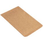 A soft-textured brown quilted paper pouch, similar to the MH-USA 9 1/2 x 14 1/4 Lbs4 Nylon Reinforced Mailers, lies flat with neatly folded edges and a crisscross pattern.