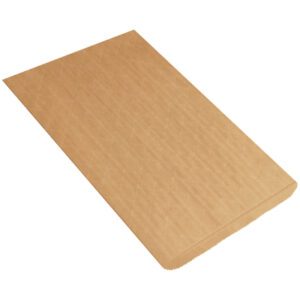 A large, flat brown MH-USA 12 1/2 x 19 Nylon Reinforced Mailer with a textured surface is shown. It features a right-side flap for secure sealing, ensuring durable and safe delivery.