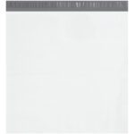 The MH-USA 24 x 24 Poly Mailer includes a gray self-adhesive seal and tear strip, perfect for secure shipping. This plain white rectangular mailer is available in cases of 200.