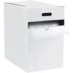 The MH-USA 3/16 x 12 x 175 Cohesive Air Bubble Dispenser Pack (175/Case) comes in a white box with a convenient side handle and a rectangular top cutout that reveals the bubble wrap inside.