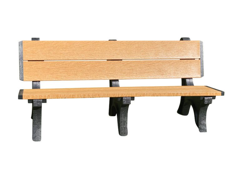 BEN-PDB1-72-BKCD_A.jpg The Vestil Bench Deluxe Backed 2872 BK Leg Cedar Seat boasts a classic design with dark metal legs and armrests. Its flat seat and backrest, made of horizontal cedar slats, offer timeless appeal and stability, making it a refined addition to any park setting.
