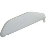 A white plastic ironing board cover support with a flat top and dual cylindrical legs maintains the covers smoothness and tautness as efficiently as a Better Pack® 333 Plus Replacement Bottle ensures precision in packaging.