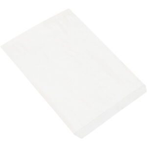 A plain white rectangular box or brick, similar to MH-USA 10 x 13 White Flat Merchandise Bags (1000/Case), is shown against a white background. It is slightly angled, with visible edges casting a subtle shadow underneath, enhancing its minimalist appeal.