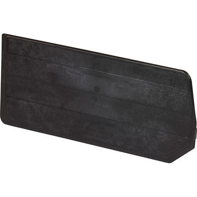 BIND105.jpg The MH-USA 10 1/8 x 4 3/4 Stack & Hang Bin Dividers inspire the design of this durable black plastic snow plow blade, featuring a rectangular shape and angled corner for seamless attachment to snow removal equipment.