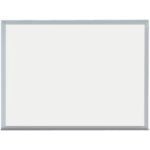 The MH-USA 3 x 2 Magnetic Porcelain Dry Erase Board, with its sleek silver frame, offers a pristine white canvas for your ideas and thoughts.